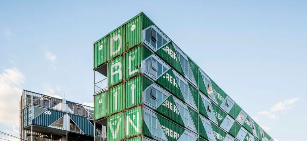 Striking apartment building is made up of 140 shipping containers